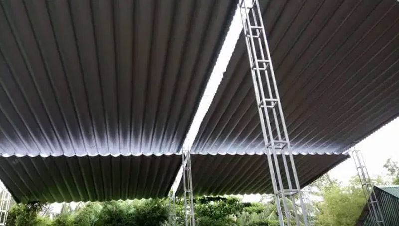 Mái xếp di động lượn sóng MX13